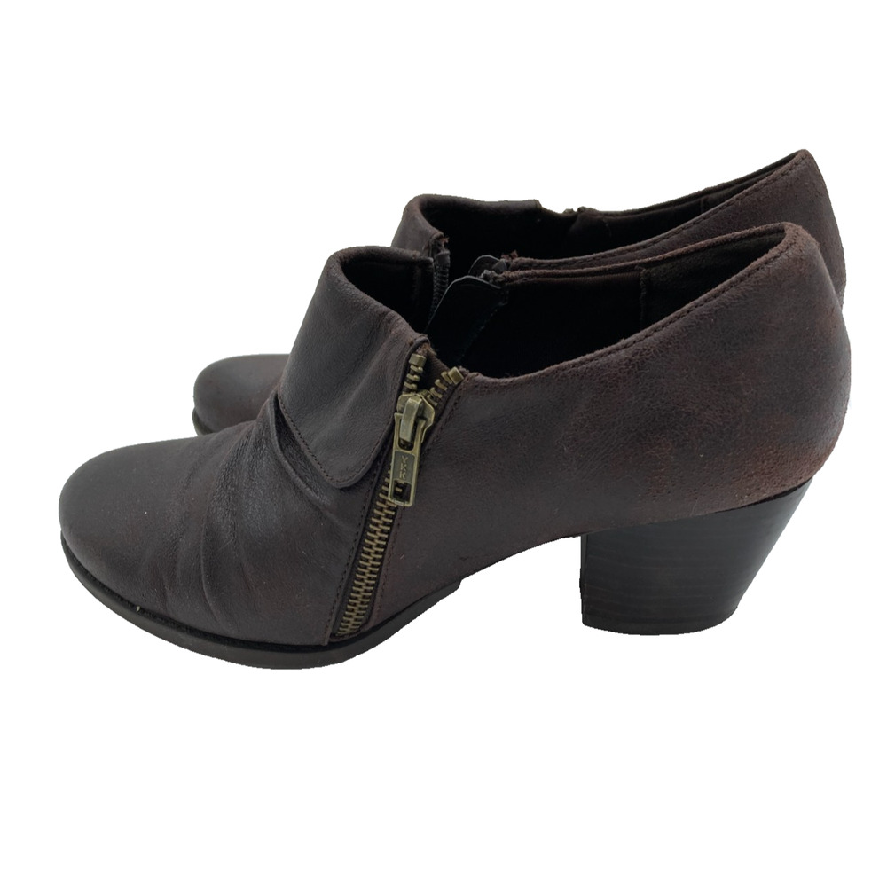 Baretraps Boots Womens 8.5 M Rosamund Ankle Booties Brown Faux Leather‎ Zipper